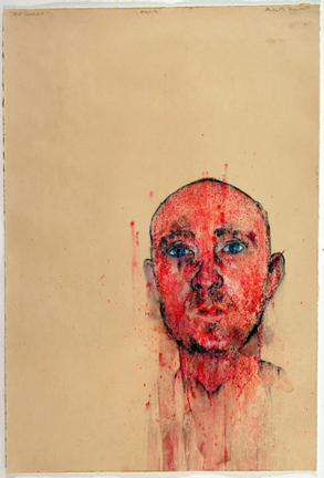 Self-Portrait serigraphic monotype Michael Hecht